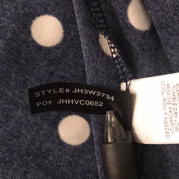 CJ Banks Navy Blue & White Polka Dot Sleeveless Dress Curves Ruched Waist Detai… - Picture 12 of 16